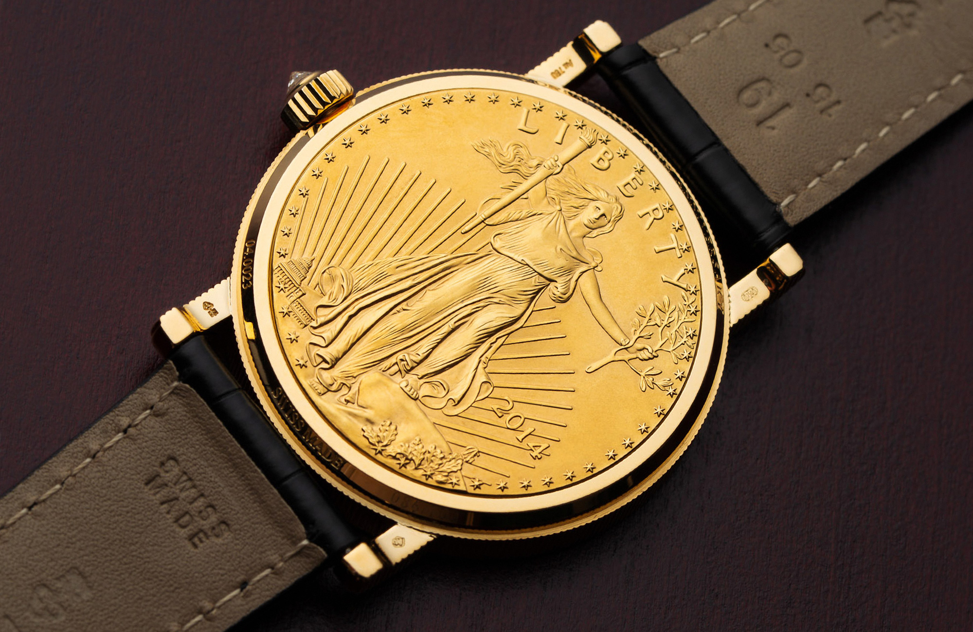 gruden gold coin watch