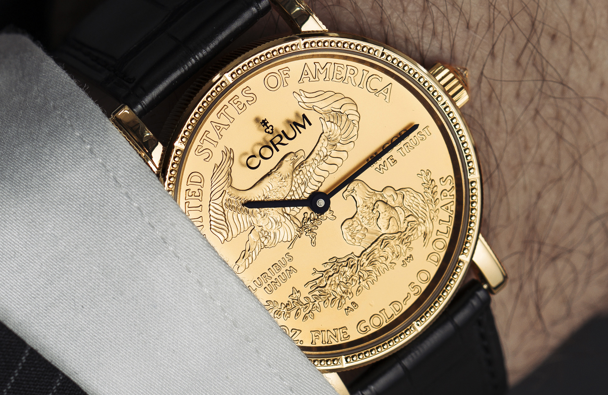 corum coin watch for sale